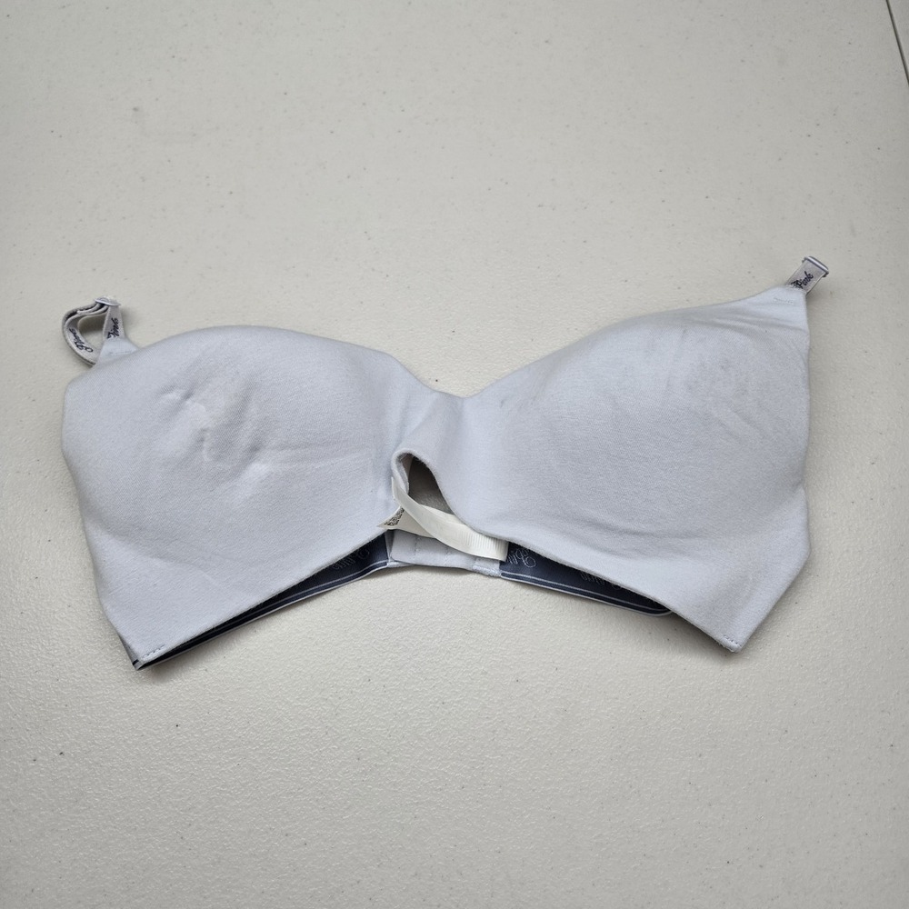PINK Victoria's Secret Women Bra 36D Blue Wear Everywhere Wireless T Shirt READ